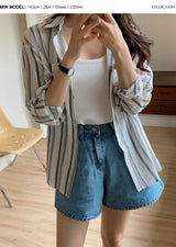 Natural Stripe Long Sleeve Shirt
