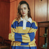Rugby stripe collar wool knit (6622868799606)
