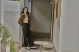 フェイクファーショートコート/FAKE FUR SHORT COAT_BROWN