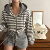 【BELLIDE MADE】ワッフルストライプジップアップパーカー