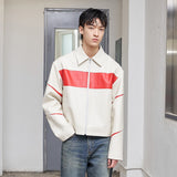 スリットレザージャケット / Slit Leather Jacket (Cream)