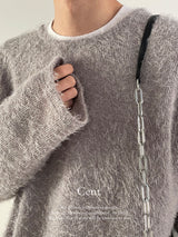 Hairy round knit t