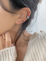 ブラックマーブルトゥインクルピアス / [4 set] Black Marble Twinkle Piercing Set