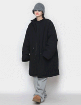 Long bomber  padded jacket