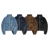 OS LOGO VELOUR CROP ZIP-UP - 4COLOR