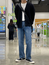 ボウセミワイドデニムパンツ/LMN Bow Semi-Wide Denim Pants (4 colors)
