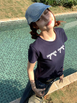 トラベルボウショートスリーブtシャツ