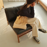 ツイルシンプルラインバッグ - sand beige