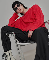 ビビットタイトルニット/vivid titled knit (4 color)