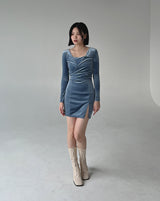 ベルベッドミニラップカーディガン/Velvet Mini Wrap Cardigan (3color)