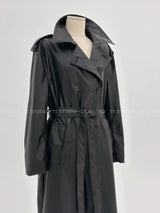 Double leather long coat