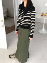 ラッシュバックスリットロングスカート
