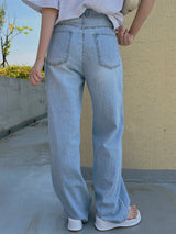 リネンワイドデニムパンツ / no.5166 Linen Wide Denim Pants