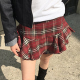 クラン プレッピー ルック オタクシック チェック フレア スカート パンツ