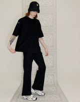 YELLOW TAP OVERSIZED T-SHIRT BLACK (6691422273654)