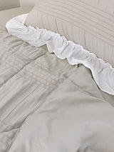 シャーリングラッフルサマーコンフォーターセット - Oatmeal beige - Q