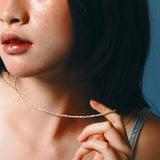[925 SILVER] Petit Cube Silver Necklace