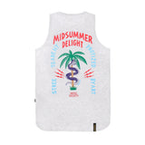 スネークロングスリーブレス / 22 SNAKE LONG SLEEVELESS WHITE MELANGE / BLACK