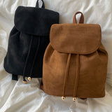 Boot string suede velvet backpack