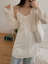 GL Cable Ribbon Knit Bolero Cardigan (3color)