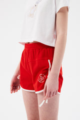 ドゥードゥルチェリードルフィンパンツ / DOODLE CHERRY DOLPHIN PANTS [RED]