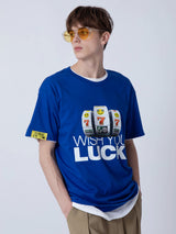 WISH YOU LUCK 1/2 T-SHIRT_BLUE (6582789242998)