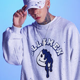 ARCH PRINTING PAINTING SWEAT SHIRT-WHITE MELANGE