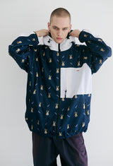 ロイヤルフリースフードジャケット / BSR2223FWJK103 ROYAL FLEECE HOODED JACKET MINI BEAR RABBIT NAVY