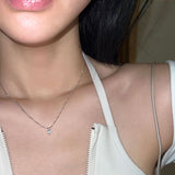 クラシックハートソリティアネックレス / Classic Heart Solitaire Necklace (SILVER)
