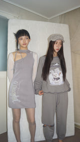 ハクオリエンタルスウェットシャツ / haku oriental sweat shirt [warm gray]