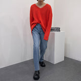 SKハッチVネックニット/SK Hacchi V-neck Knitwear (5 colors)