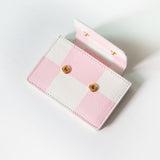 シェイプオブウォレット / 'shape of' wallet - pink check