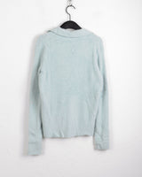 Canty アンゴラ Vネックカラーカーディガン