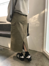 デイリースリットカーゴベンダブルロングスカート