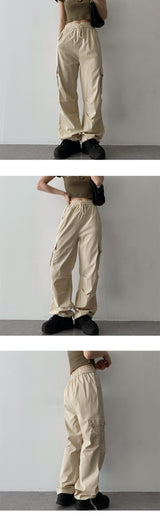 ゴージャスニーピンタックプリーツカーゴワイドパンツ / Gorgeous knee pin tuck pleats Cargo wide pants