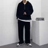 マルチコーデュロイセミジップアップフーディー/Multi-corduroy semi- zip-up hood (3 colors)