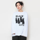 ブラックキャットロングスリーブTシャツ