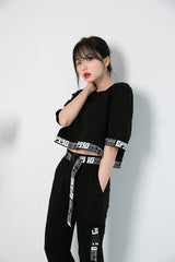 ウルトラバンドクロップTシャツ/TOP(8651) Ultra Band Crop Tee