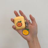 Tangerine metal key ring (6662940393590)