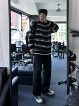 uring stripe angora round knit