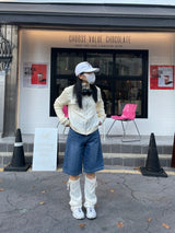 ビーイングエコフレンドリーハーフデニムパンツ