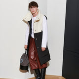[UNISEX] JUN PADDING VEST, IVORY + BLACK (6626393751670)