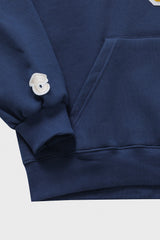 ミックスCワッペンパーカ・ネイビー［ユニセックス］/ Mix C Patch Unisex Vintage Navy Hoodie