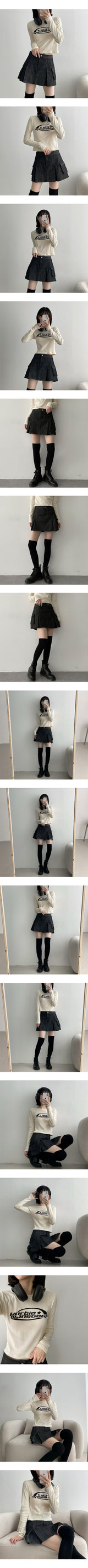 TICAポケットセイントデニムミニスカート/TICA Pocket Saint Denim Mini Skirt