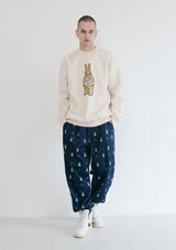 ビッグベアラビットクルーネック / BSR2223FWPO031 BIG BEAR RABBIT CREWNECK CREAM