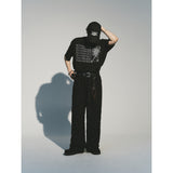 スタージャカードバンディングパンツ / STAR JACQUARD BANDING PANTS_BK