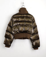 Colson glossy ribbed color combination short padding