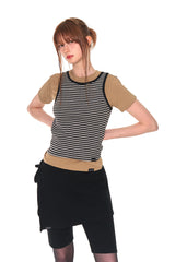 STRIPE SLEEVELESS (GRAY)