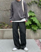 モカラウンドボタンニット/MOCA ROUND BUTTON KNIT(6COLOR)
