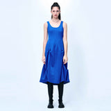 ピンタックジャージードレス/DOZI - Pintuck Jersey Dress _ Blue